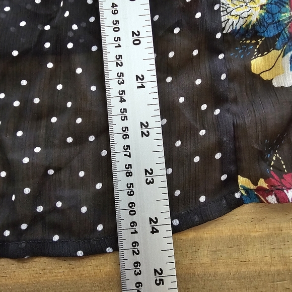 Torrid 2 Sheer Tank Top Floral Polka Dot Flowy Plus Blouse - Picture 5 of 5